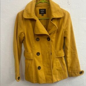 Inspired Hearts Women's Yellow Peacoat